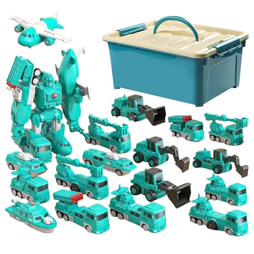 Ruwshuuk Magnetisches Autospielzeug, magnetisches Transformationsauto, Magnetische Blöcke für Kinder, Kreative magnetische Trucks für Kleinkinder von 4–6 Jahren, Magnetblöcke für frühes Lernen von Ruwshuuk