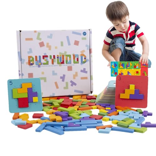 Ruwshuuk Musterblöcke aus für Kinder,Musterblöcke, Geometrisches Formpuzzle, Kindergarten-Rätsel in klassischer Form, pädagogisches -Spielzeug für Kinder von 4–8 Jahren von Ruwshuuk