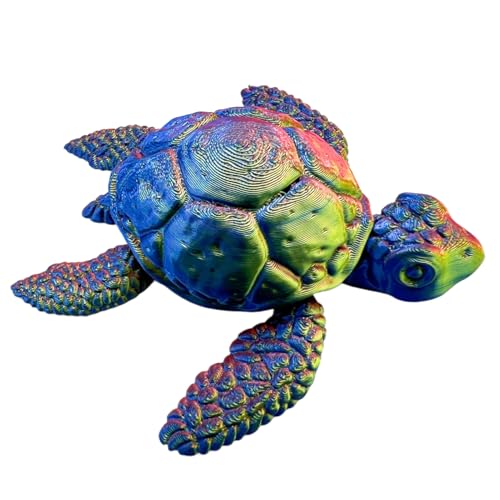 Ruwshuuk Schildkröten Fidget Spielzeug, 3D gedruckte bewegliche Meeresschildkröten Statue für den Tisch, Figure mit Gelenkbewegung, Dekofigur für Männer Frauen Jugendliche Ruwshuuk Schildkröten Fidget Spielzeug, 3D gedruckte bewegliche Meeresschildkröten Statue für den Tisch, Figure mit Gelenkbewegung, Dekofigur für Männer Frauen Jugendliche von Ruwshuuk