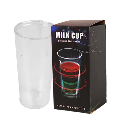 Ruwshuuk Verschwindender Milchbecher,Verschwindende Milchflasche | Liquid Clear Prop Cup - Attraktiver verschwindender Milchkrug für Tricks, Mini-Milchkrug Comedy Liquid Trick Cup zum Spaß von Ruwshuuk