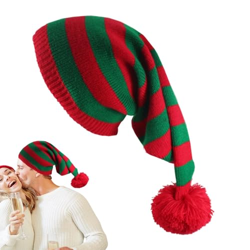 Ruwshuuk Weihnachtliche Strickmütze, warme Wintermütze, bequeme Strickmütze, bunte Wintermützen für Heiligabend, Versammlungen von Ruwshuuk