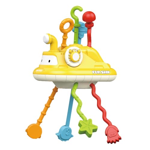 Ruwshuuk Zugschnur-Spielzeug, Baby-Ziehspielzeug - Lustiges Baby-Sensorspielzeug, Kinderwagen-Spielzeug,Kreatives Kinderbett-Kinderwagen-Spielzeug, Baby-Autositz-Spielzeug für Zuhause, Reisen von Ruwshuuk