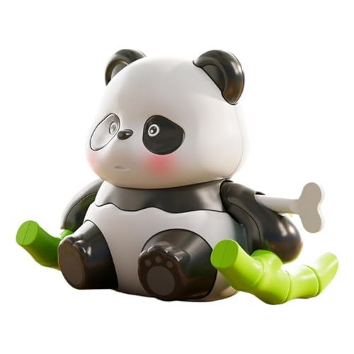 Ruyeiig Bewegliches Panda-Spielzeug, interaktives Panda-Spielzeug - Neuheitsspielzeug zum Aufziehen - Pädagogisch realistisches Panda-Figurenspielzeug, süßer tanzender schwingender Panda, aufziehbares von Ruyeiig