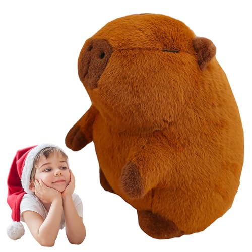 Ruyeiig Capybara Plüschtier, Capybara Stofftier - Gefülltes Capybara-Umarmungskissen | Süße Plüschpuppe Capybara Naptime Puppe gefülltes Kissen für Freundin Zimmer Home Decor von Ruyeiig