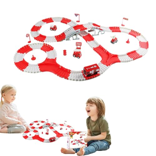 Ruyeiig Eisenbahnset für Kleinkinder von 2–4 Jahren, Rennstrecken für Kinder von 3–5 Jahren | Spielzeug für Kleinkinder, pädagogisches Rennbahn-Zug-Set - Kindereisenbahn-Set, Autogleis für Kinder, von Ruyeiig