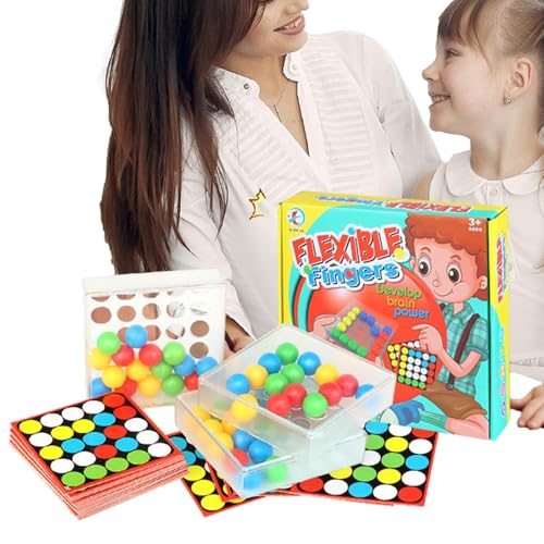 Ruyeiig Farblich passendes Spielzeug,-Farbanpassung | Flexibles Finger-Rollperlenspiel - Farb-Gehirnspiel für Kinder, Lernspielzeug zur Entwicklung des logischen Denkens – lustiges Spiel für Kinder von Ruyeiig