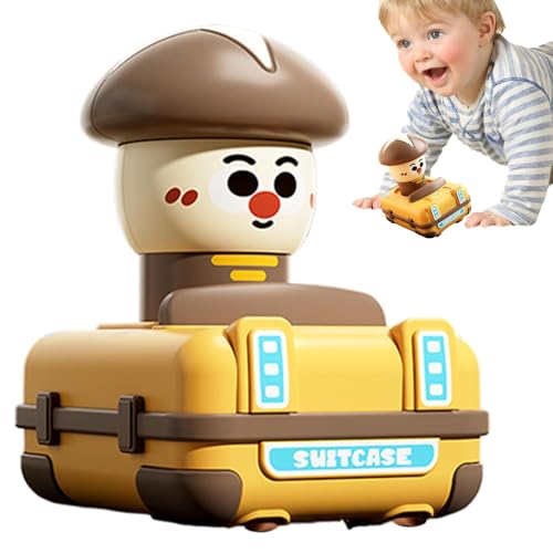 Ruyeiig Pickup Toy Truck, zurückziehen LKW -Spielzeug, 360 ° rotierendes Kopfstuntauto mit Gemüsebild, Safe LKW -Spielzeug zum Geburtstag Neujahr Weihnachten Ostern Kinder von Ruyeiig