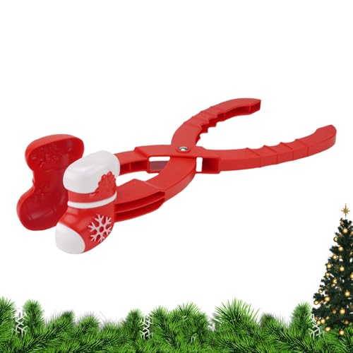 Ruyeiig Schneeball-Maker-Spielzeug, Schneeball-Clip,Winter-Clips, Schneeball-Werkzeug, Klemmen, Weihnachtssockenform | Outdoor Winter Play Schnee Sand Form Werkzeuge für Kinder Freunde Kinder von Ruyeiig