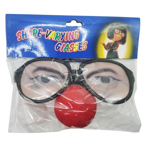 Ruyeiig Streich-Verkleidungsbrille, lustige Kostümbrille | Lustiges Verkleidungs-Brillenspielzeug - Leichtes Trickspielzeug für Halloween, Familientreffen, Cosplay-Partys, Aprilscherz von Ruyeiig