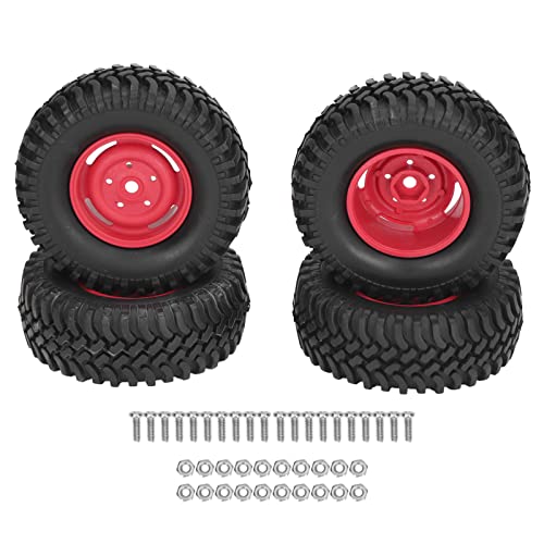 Rüsten Sie Ihr Kletterauto Mit 4 Stück 1,9-Zoll-RC-Rädern Und -Reifen auf – Gummi-Kunststoff-Set Mit 100 Mm Durchmesser Für Ultimative Leistung Und Haltbarkeit(Rot) von RvSky