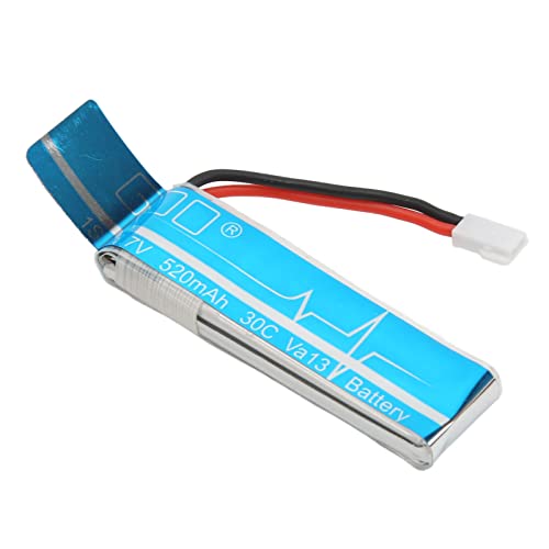 Rüsten Sie Ihren RC-Helikopter Mit 4 Stück 3,7 V 520 MAh Lithium-Ionen-Akkus Und Ladegerät auf – Perfektes Zubehör Für V977 RC-Flugzeug – Blaues Kunststoffdesign von RvSky