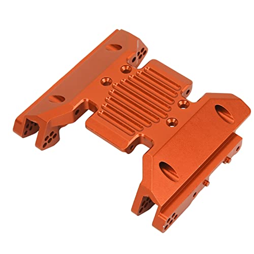 RvSky CNC-gefräste Getriebeplatte aus Aluminiumlegierung Für SCX6 1/6 RC-Autos – Einfach Auszutauschen Und RC-Zubehör in Schwarz Eloxierter Oberfläche(Orange) von RvSky