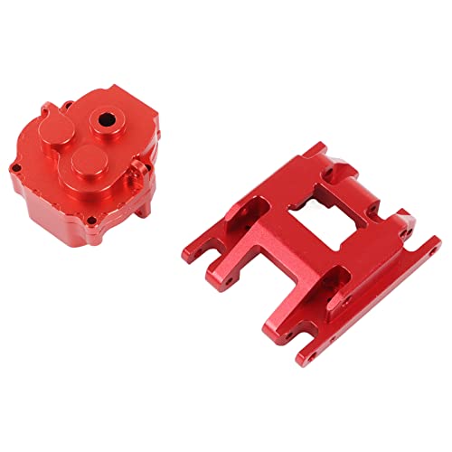 RvSky Getriebegehäuse-Basisset aus Aluminiumlegierung Für 1/18 TRX4M RC-Autos – Schützendes Anti-RC-Auto-Zubehör – Upgrade-Kit(Rot) von RvSky