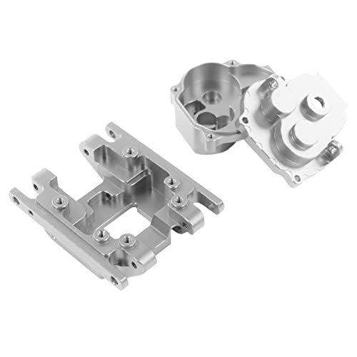 RvSky Getriebegehäuse-Basisset aus Aluminiumlegierung Für 1/18 TRX4M RC-Autos – Schützendes Anti-RC-Auto-Zubehör – Upgrade-Kit(Silberfarbe) von RvSky