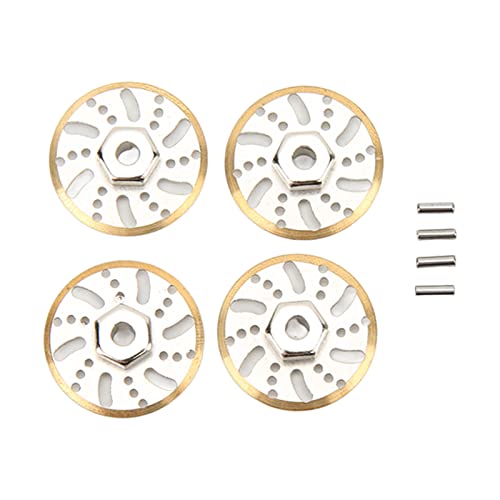 Verbessern Sie Die Leistung Mit 4 Stück RC-Gegengewicht-Bremsscheibe, Messing-Radgewichten, Sechskant-Adapter Für Axial SCX24 C10 1/24 RC-Car von RvSky