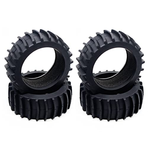 Rwedkd 4 StüCk 118 Mm 1/8 RC Offroad Auto Gummi Schnee Sand Reifen Reifen für Redcat MP9 Hobao Teile von Rwedkd