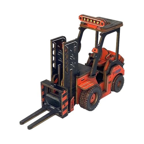 Rxbycxshi 3D Puzzle Mechanischer Gabelstapler, Holzpuzzle Auto Modellbausatz für Erwachsene Kreativer DIY-Bausatz für Dekoration, Steampunk Baufahrzeuge Geschenke - 113 Teile von Rxbycxshi