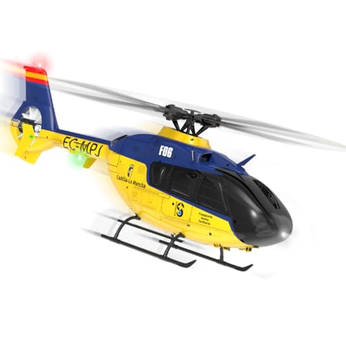 Rxbycxshi EC-135 RC-Hubschrauber für Erwachsene 6CH Direktantrieb Bürstenlos Flugzeuge 1/36 Helikopter Model 2024 Geschenk-RTF Version von Rxbycxshi