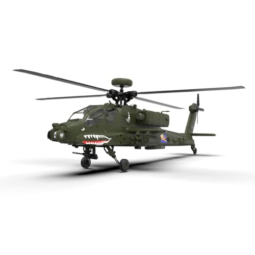 Rxbycxshi F11 AH64 RC Hubschrauber für Erwachsene, 1:32 6CH Bürstenlos Helikopter 6G/3D Stunt Copter Modell Geschenk 2024 Weihnachten für Erwachsene - BNF Version von Rxbycxshi