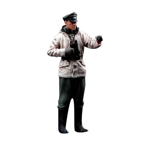 Rxbycxshi Kommandant Soldat Actionfiguren 1:35 WWII Figur Deutscher Panzersoldat, originalgetreue Nachbildung, Resin Bausatz, Basteln, Modellbausatz von Rxbycxshi