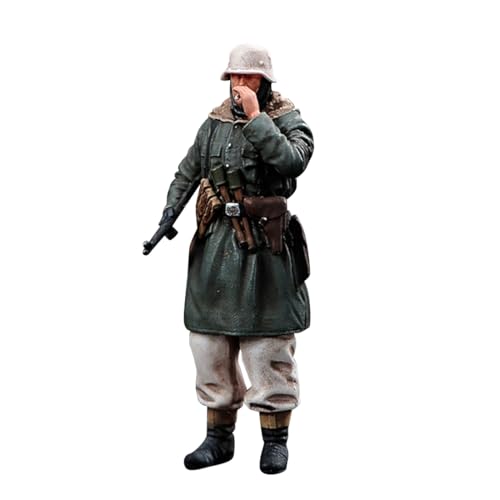 Rxbycxshi Kommandant Soldat Actionfiguren 1:35 WWII Figur Deutscher Panzersoldat, originalgetreue Nachbildung, Resin Bausatz, Basteln, Modellbausatz von Rxbycxshi