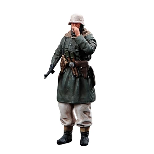 Rxbycxshi Kommandant Soldat Actionfiguren 1:72 WWII Figur Deutscher Panzersoldat, originalgetreue Nachbildung, Resin Bausatz, Basteln, Modellbausatz von Rxbycxshi