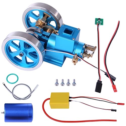 Rxbycxshi Mini Motor Benzin-Verbrennungsmotor Modell, Mechanischer Metall Motor für Physikalisches Experiment Lernspielzeug Erwachsene Weihnachten von Rxbycxshi