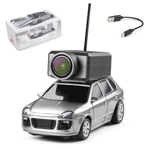 Rxbycxshi WL Mini RC Drift Car, 1/64 Scale 4WD FPV Auto Car mit HD Camera, Auto Geschenk für Erwachsene - Grau RTR Version von Rxbycxshi