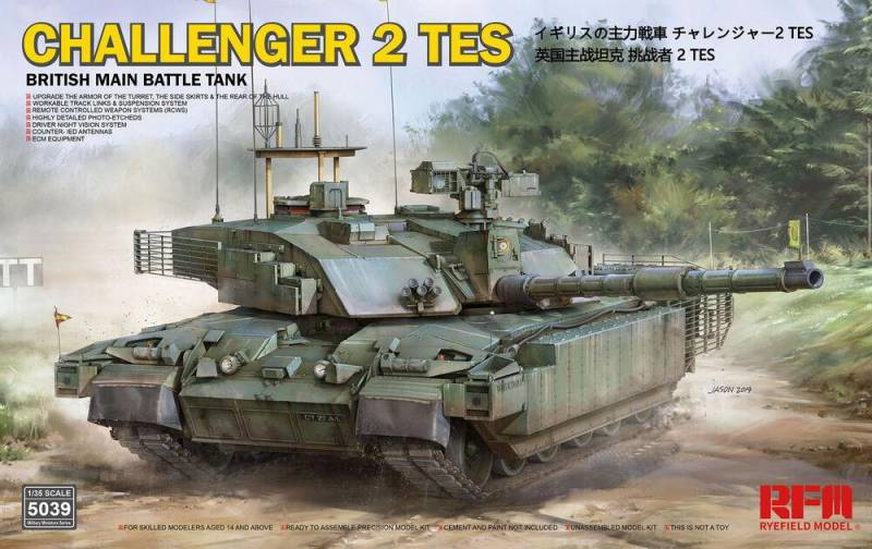 British main battle tank Challenger 2 TES w/workable track links von Rye Field Model