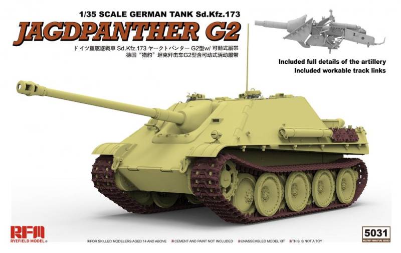 Jagdpanther G2 w/ workable Track Links von Rye Field Model