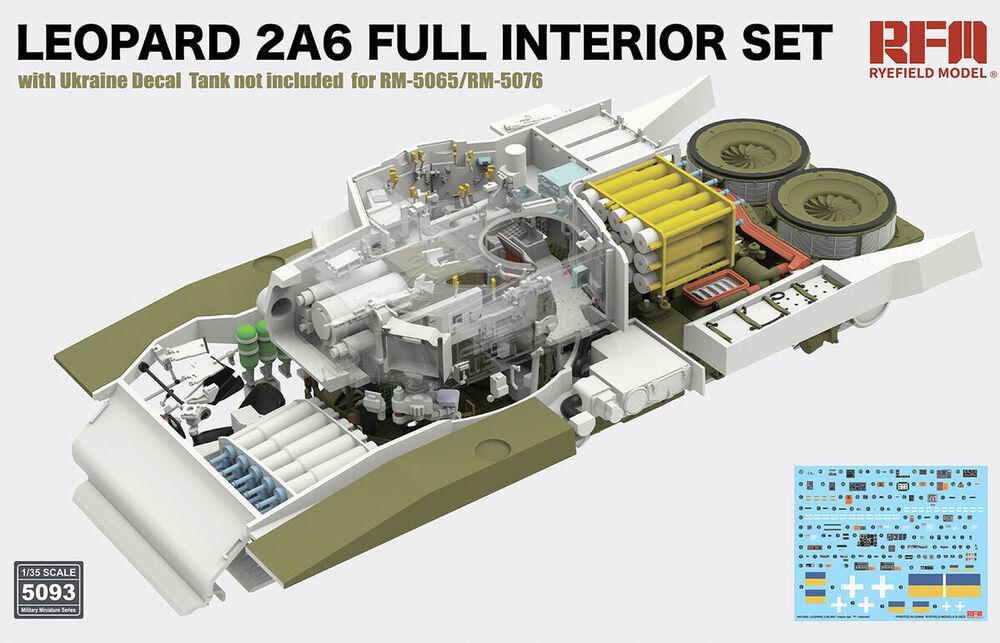 Leopard 2A6 Full Interior Set with Ukraine Decal (Tank Not included) von Rye Field Model