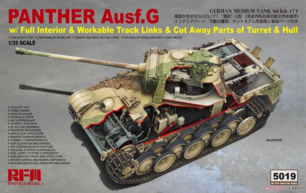 Panther Ausf.G with full interior & cut away parts von Rye Field Model