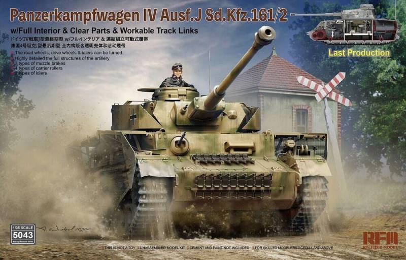 Pz.Kpfw. IV Ausf. J Last Production w/full interior von Rye Field Model