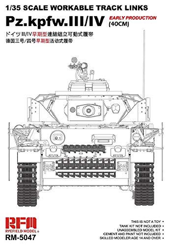 Rye Field Model RM-5047 - 1/35 Tracks for Pz.III/IV.early production (40cm) -Neu von ライフィールドモデル