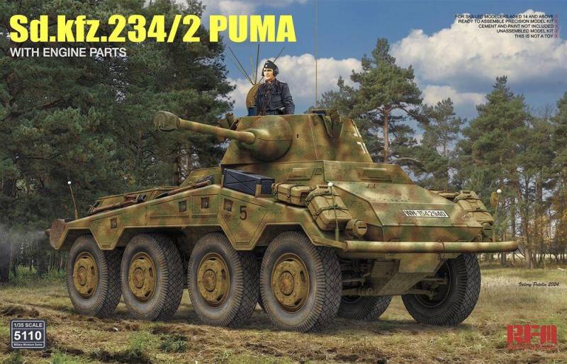 Sd.kfz 234/2 Puma w/ Engine Parts von Rye Field Model