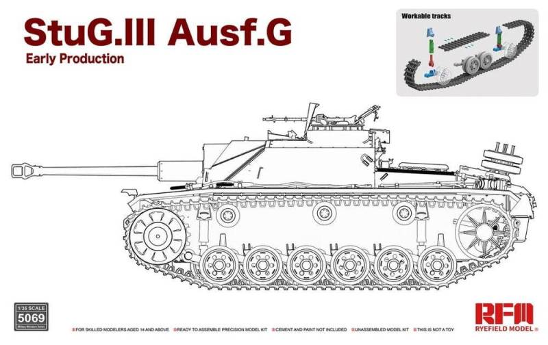 StuG. III Ausf. G Early Production with workable track links von Rye Field Model