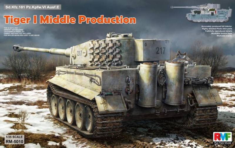 Tiger I Middle Production Full Interior von Rye Field Model