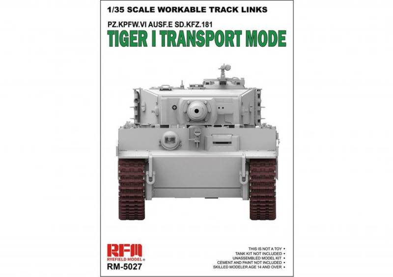 Tiger I Transport Workable Track Links - Pz.Kpfw VI Ausf.E.Sd.Kfz.181 von Rye Field Model