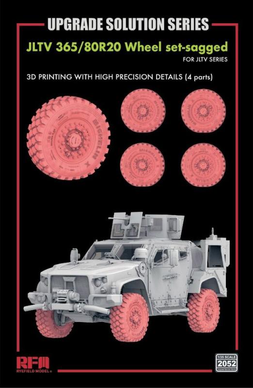 Wheel Set-sagged - JLTV - 4 Wheels (3D printed) von Rye Field Model