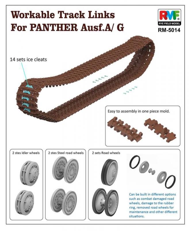 Workable Track Links - Panther A/G von Rye Field Model