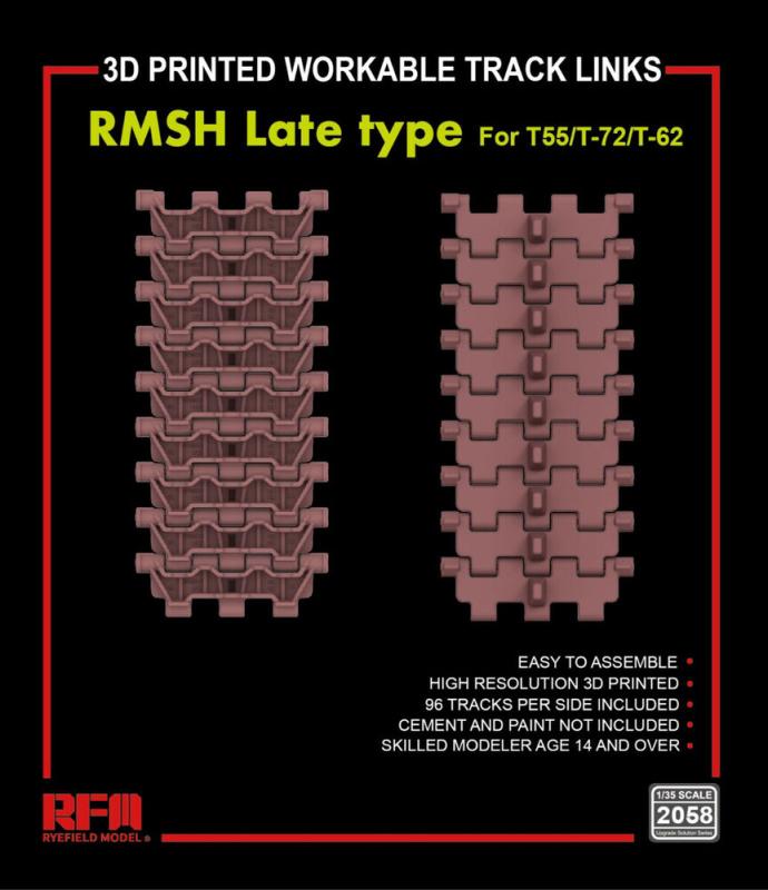 Workable Track Links RMSH Late Type - T-55/72/62 von Rye Field Model