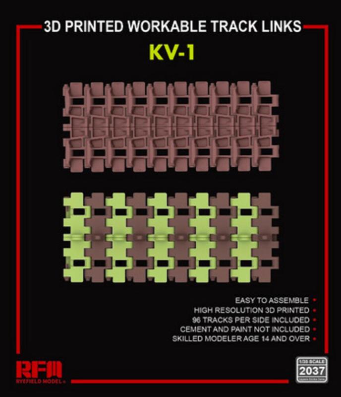 Workable track links - KV-1 (3D printed) von Rye Field Model