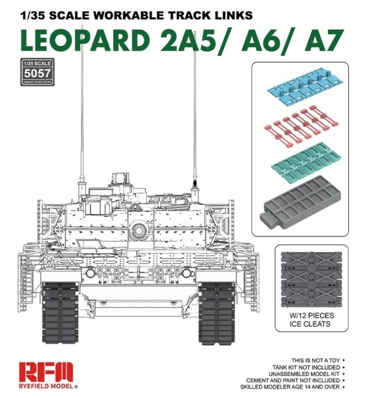 Workable track links - Leopard 2A5/A6/A7 von Rye Field Model