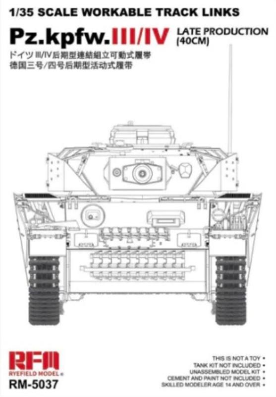 Workable track links - Pz.III/IV.late production (40cm) von Rye Field Model