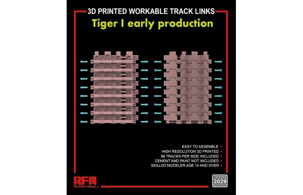 Workable track links - Tiger I early (3D printed) von Rye Field Model