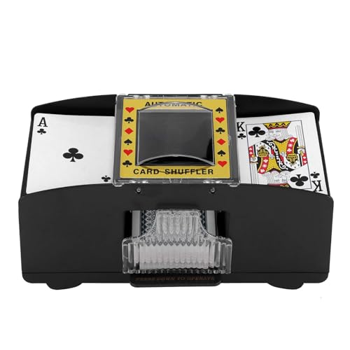 S SUNSBELL Automatischer Kartenmischer, elektronisches Casino-Pokerkartenmischen, batteriebetrieben, Kartenmischer, Kartenmischer, Kartenspiel-Zubehör (1-2 Decks) von S SUNSBELL