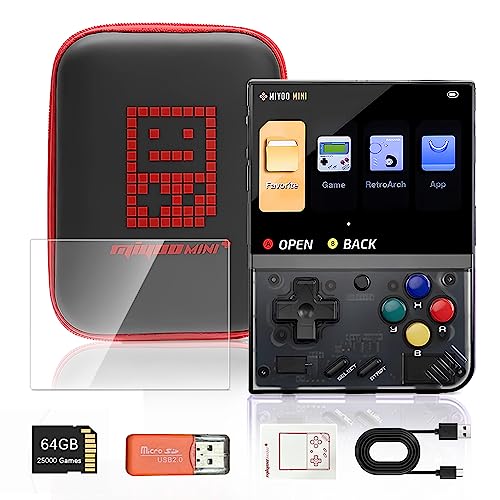 Miyoo Mini Plus, Handheld-Spielkonsole mit 64G TF-Karte 25000+Games, 3.5 Zoll IPS, Unterstützung WiFi, Tragbare Spielkonsole mit Open Source System, Mit Storage Bag, 3000 mAh Akku Miyoo Mini Plus, Handheld-Spielkonsole mit 64G TF-Karte 25000+Games, 3.5 Zoll IPS, Unterstützung WiFi, Tragbare Spielkonsole mit Open Source System, Mit Storage Bag, 3000 mAh Akku von S_way
