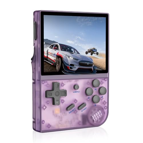 RG35XX Handheld Spielkonsole, Duales System GarlicOS, 3.5 Zoll IPS Bildschirm mit Einer 64G Karte 5500+ Spiele, Kompatibel mit 20+ Emulatoren, Spielkonsole Unterstützt TV Output, Emulator Handheld von S_way