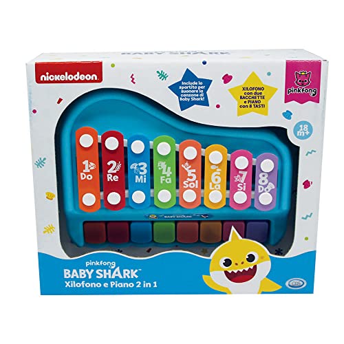 Baby Shark Piano und Xylophon 2 in 1 mit Stäbchen von ODS