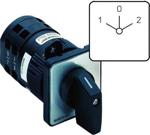 Sälzer M220-61027-219M1 Nockenschalter 20A 2 x 60° Grau, Schwarz 1St. von Sälzer